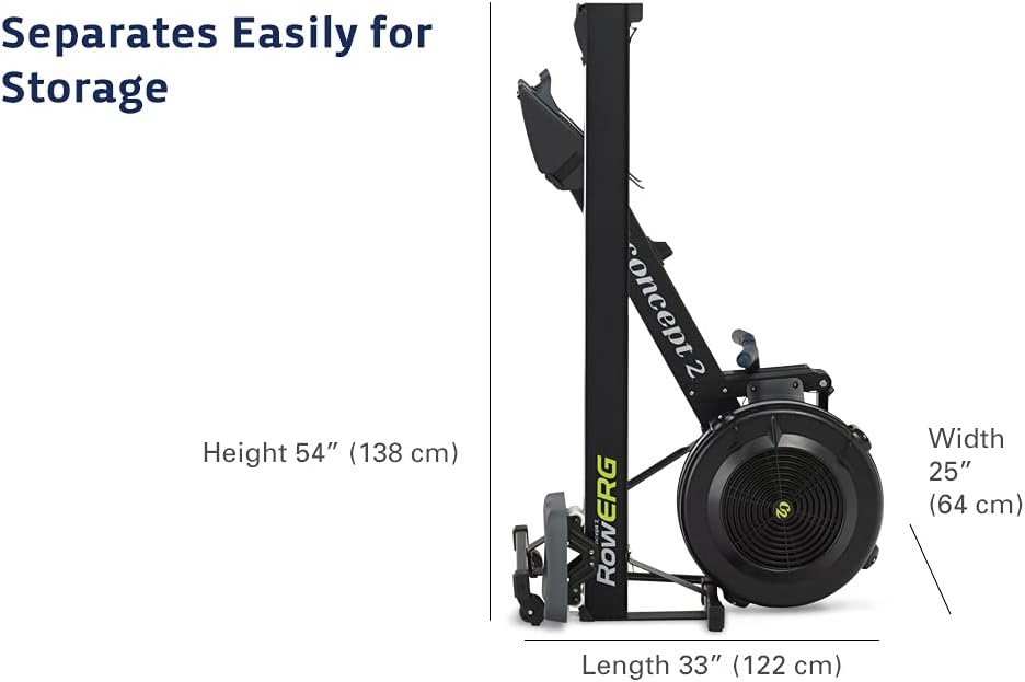 Concept2 RowErg with Standard Legs, Rowing Machine Model D, Black