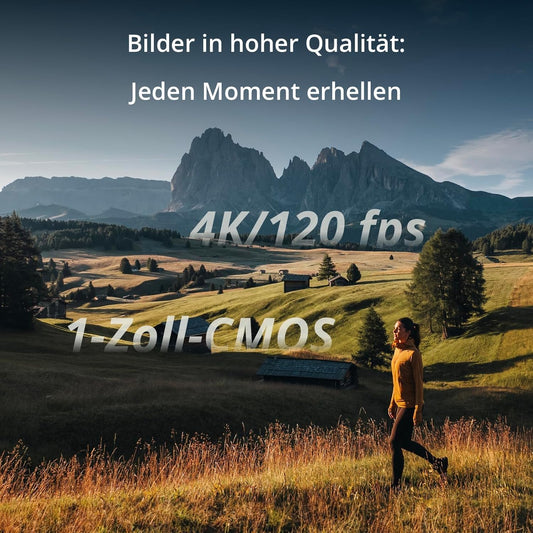 DJI Osmo Pocket 3 Creative Combo, Vlog Camera 4K with 1 Inch CMOS and 4K/120 fps Video, 3-Axis Stabilisation, Digital Camera, Fast Focusing, incl. Microphone for Clear Sound, YouTube